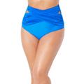Plus Size Women's Crisscross Wrap Bikini Bottom by Swimsuits For All in Royal Blue (Size 16)