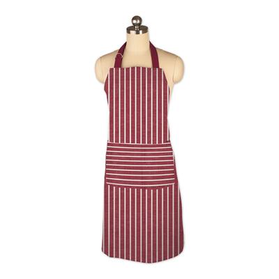 Adjustable Cotton Chef Apron by Mu Kitchen in Cabernet Red