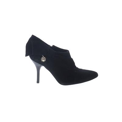 Karen Millen Heels: Black Solid Shoes - Women's Size 39 - Almond Toe