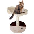 Mobiclinic, Katzenkratzbaum, Modell Oliver, Kratzbaum, 47x40x47, Katzenspielzeug, Unterstützt bis zu 10kg, Haustiermöbel, weiche gepolsterte Basis, Sisalseil für Kleine, Plüsch, Farbe Beige