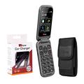 TTfone TT970 Whatsapp 4G Touchscreen Senior Big Button Flip Mobile Phone - Easy and Simple to Use (Bundle Deal)