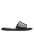 Clarks Women's Karsea Mule Slide Sandal, Black Leather, 7.5 UK