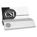 Silver William & Mary Tribe Logo Business Card Holder