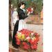 Buyenlarge 'Flower girl' by Frederick Childe Hassam Painting Print in Black/Green/Red | 30 H x 20 W x 1.5 D in | Wayfair 0-587-26040-8C2842