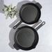 Spice By Tia Mowry Savory Saffron 2-Piece (8" & 10") Pre-Seasoned Cast Skillet Set Non Stick/Enameled Cast /Cast in Black/Gray | Wayfair 121482.02R