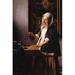 Buyenlarge 'Weights' by Johannes Vermeer Painting Print in Black/White | 30 H x 20 W x 1.5 D in | Wayfair 0-587-26353-9C2842