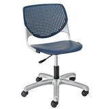 KFI Studios Kool Task Chair Upholstered, Steel in Gray/Black/Brown | 35 H x 19.3 W x 22 D in | Wayfair TK2300-BP03-SP08