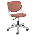 KFI Studios Kool Task Chair Upholstered, Steel in Red/Brown | 35 H x 19.3 W x 22 D in | Wayfair TK2300-P41