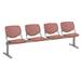 KFI Studios Kool 95" W Seat Tandem Seating w/ Metal Frame Plastic/Metal in Red | 31 H x 95 W x 22 D in | Wayfair 2300BEAM4-P41