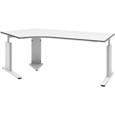 röhr Schreibtisch mit Freiformplatte »Objekt Plus« 120° Winkel links C-Fuß weiß, 217x82x820 cm Image