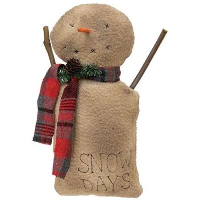 Snow Days Snowman - Brown - 10" high by 4" wide.