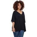 Peppercorn Rosalinda Rosebell V-Ausschnitt Bluse Kurve | Tshirt Damen In Schwarz | Frühling Bluse Damen | Größe 56