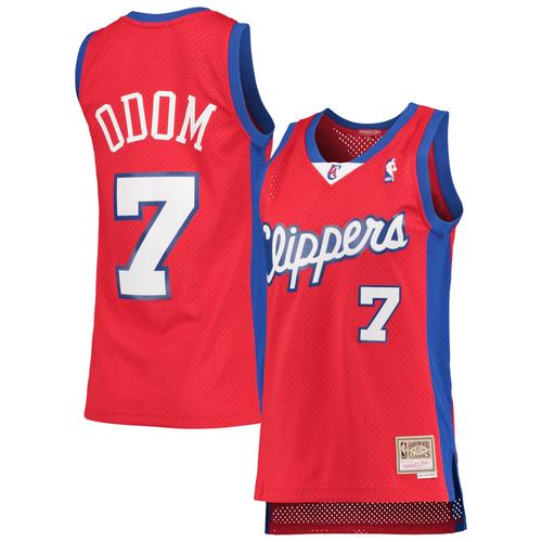 Rotes Mitchell & Ness Lamar Odom LA Clippers 2000/01 Hardwood Classics Swingman-Trikot für Damen