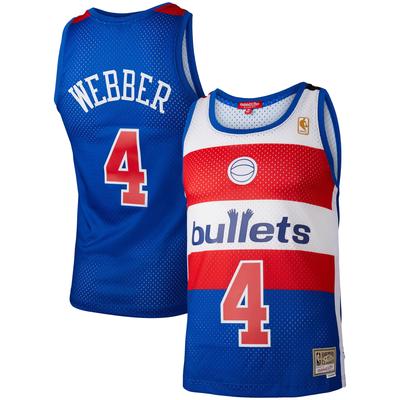 Mitchell & Ness Chris Webber Blaues Washington Bullets Hardwood Classics 1996/97 Swingman-Trikot für Damen Image