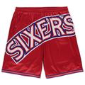 "Mitchell & Ness pour homme rouge Philadelphia 76ers Big & Tall Hardwood Classics Big Face 2.0 Short - Homme Taille: 4XB"