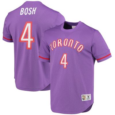 Mitchell & Ness Chris Bosh Lila Toronto Raptors 2003 Mesh-T-Shirt mit Namen und Nummer für Herren Image