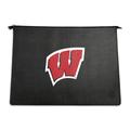 Black Wisconsin Badgers Faux Leather Laptop Case