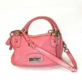 Coach Bags | Coach Kristin Leather Double Zip Satchel Shoulder Bag | Color: Pink | Size: Os