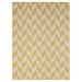 White 122 x 93 x 0.4 in Indoor/Outdoor Area Rug - NICOLE MILLER NEW YORK Patio Country Calla Herringbone Indoor/Outdoor Area Rug, Yellow/Cream | Wayfair