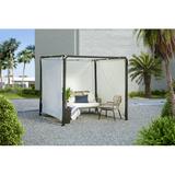 Sojag Dunwich 8 ft. x 8 ft. Pergola Metal/Steel/Soft-top in Black/Gray | 82.68 H x 87.4 W x 87.4 D in | Wayfair 308-9168105