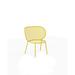 AllModern Abberton Patio Chair, Metal in Yellow | 33 H x 32 W x 26 D in | Wayfair 5271C9CD0E7D4F37AF0ABBAA323597C6