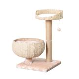 PetPals Cat Tree Rope/Manufactured Wood in Pink/White/Brown | 29 H x 17 W x 18 D in | Wayfair PP200155