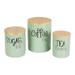 Rosalind Wheeler Jadeite 3 Piece Coffee, Tea, & Sugar Jar Set Ceramic in Green | 5.5 H x 4.5 W x 4.5 D in | Wayfair