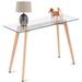 Corrigan Studio® Diano 43.3" Console Table Wood/Glass in Brown | 29.3 H x 43.3 W x 15.8 D in | Wayfair 15C6FCF0D9C341CA83DD26C04F7E6D99
