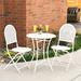 Latitude Run® Round 2 - Person 24" Long Bistro Set Metal in White | 24 W x 24 D in | Outdoor Furniture | Wayfair 6B2FE6B2808D455CB9699D2F5B196D1D