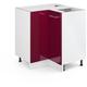 Vicco - Meuble bas d'angle "R-Line" 75,6 cm Bordeaux brillant/Blanc