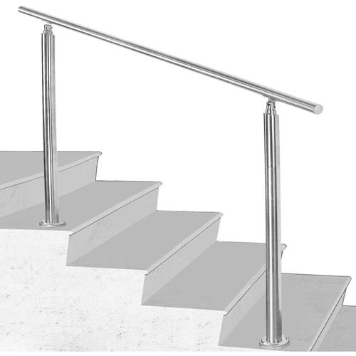 Edelstahl Handlauf Geländer Bausatz mit/ohne Querstreben für Treppengeländer innen & außen, Balkon