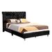 LYKE Home Black Micro Suede Tufted Upholstered King Bed