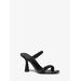 Michael Kors Clara Embellished Snake Embossed Sandal Black 10