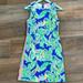 Lilly Pulitzer Dresses | Lilly Pulitzer Scuba Mila Shift Dress Size Xs | Color: Blue/Green | Size: Xs