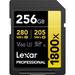 Lexar 256GB Professional 1800x UHS-II SDXC Memory Card (GOLD Series, 2-Pack) LSD1800256G-B2NNU