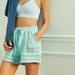 Anthropologie Shorts | Daily Practice By Anthropologie Marka Embroidered Shorts | Color: Blue/Green | Size: S