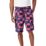 Men's Big & Tall KS Island™ 8" Flex Cargo Swim Trunks by KS Island in Red Blue Flag (Size 7XL)