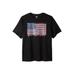 Men's Big & Tall Americana Screen Tee by Liberty Blues in Camo Flag (Size L)