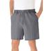 Men's Big & Tall Knockarounds® 6" Pull-On Shorts by KingSize in Steel (Size 8XL)