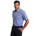 JP 1880 Herren große Größen Übergrößen Menswear L-8XL Hemd, Business, Halbarm, Vichy-Karo, bis 8XL, Comfort Fit hellblau XXL 722860700-XXL