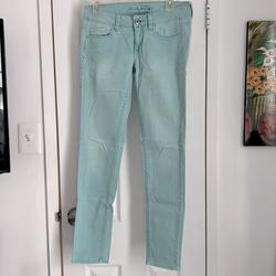 American Eagle Outfitters Jeans | America Eagle Jeans, Size 4, Skinny | Color: Blue/Green | Size: 4