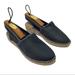 Anthropologie Shoes | Gaimo Anthropologie Navy Leather Sling Back Espadrilles Us7 ($119) | Color: Black | Size: 7