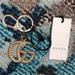 Gucci Accessories | Gold Rib Gg Keychain Key Ring Charm | Color: Gold | Size: 1.5"L X 0.25"W X 4"H