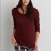 American Eagle Outfitters Sweaters | American Eagle Maroon Cable Knit Soft Sweater | Color: Purple/Red | Size: Xs