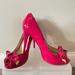 Jessica Simpson Shoes | Jessica Simpson Hot Pink With Bow. Never Worn | Color: Pink | Size: 9.5