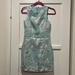 Lilly Pulitzer Dresses | Iilly Pulitzer Ice Blue Silver Crystal Seashell Metallic Dress 00 Like New | Color: Blue/Silver | Size: 00