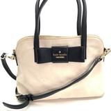 Kate Spade Bags | Kate Spade Ivory Black Leather Handbag Purse Tote | Color: Black/Cream | Size: Os