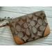 Coach Bags | Coach Designer Brown Canvas Distressed Leather Wristlet Zip Monogram C Logo | Color: Brown/Tan | Size: Os