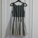 Anthropologie Dresses | Black And White Line & Dot Pleated Dress | Color: Black/White | Size: S