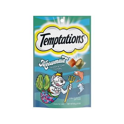 Temptations MixUps Meowmaid Salmon & Tuna Flavors Crunchy & Soft Cat Treats, 3-oz bag